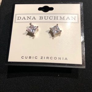 Women’s silver solitaire earrings